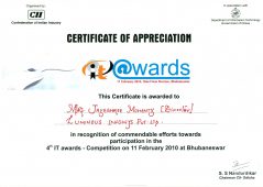 CII IT Award 2010 Award as Best IT Service Provider